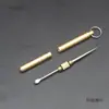 Aleación de Titanio Integrada de Doble Extremo Palillo Recogedor de Oídos Portátil para el Hogar Producto de Cuidado Dental Limpiador de Oídos Soporte de Palillo de Latón
