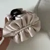 Pinza para el Cabello Plegada de Satén Perlado Coreano para Mujer, Nueva Pinza Elegante de Tiburón para la Parte Trasera de la Cabeza, Pinza Grande para el Cabello Accesorio para el Cabello