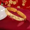 Oro Arena Vietnamita Nuevo Estilo Chino Nicho Lluvia de Meteoros Sutra del Corazón Pulsera Abierta Modelo Tienda de Oro Oro de Imitación Lujo Ligero Joyería Retro