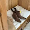 Primer Encuentro Ji Botas Retro Coreanas de Ante con Retazos Adelgazantes para Mujer 2026 Nuevas Cremallera Trasera Tubo Corto Botas Martin Individuales