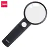 Lupa Deli 9090/9091 Tamaño Mediano Diámetro 55mm Forma de Raqueta Lupa Auxiliar 3X 6X Dropshipping