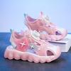 Sandalias para Niñas 2024 Verano Nuevas Sandalias Baotou para Niños Niñas Niños Medianos y Grandes Antideslizantes Suela Suave Zapatos Deportivos de Playa