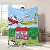 Manta de Gato Hello Kitty Transfronteriza Manta Gruesa de Dibujos Animados Hello Kitty Manta Impresa Digitalmente Manta
