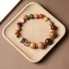 Pulseira de Bodhi de Dezoito Sementes Novo Estilo de Hangzhou Lingyin, Pulseira Genuína de 8 Sementes para Homens e Mulheres, Ornamento de Mão de Bodhi de Dezoito Sementes de Putuo