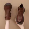 Botines gruesos estilo Martin para mujer, nueva colección otoño/invierno 2026, estilo británico, adecuados para mujeres menudas, retro y versátiles, punta redonda, forrados de peluche, botines cortos