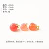 Colgante Pequeño de Gota de Melocotón de Ágata Roja del Sur de Baoshan Accesorios Rellenos de Oro DIY Cadena para Pulsera Accesorios de Colgante de Hebilla Universal