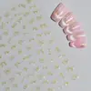 Pegatinas para Uñas con Diseño de Moño Pintadas a Mano Finas y Resistentes Clásicas Versátiles Mariposa Recortable Pegatinas para Uñas de Moño Joyería Dh676