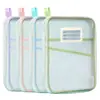 Bolsa de clasificación por materia de gran apertura, bolsa de archivo portátil de malla para estudiantes, bolsa de etiquetas para almacenamiento de libros de texto, exámenes, papelería