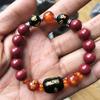 Nuevo 2026 Año del Caballo Pulsera de Ágata Roja Natural Pixiu Pulsera de Seis Caracteres Tai Sui