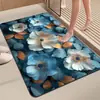 Tapete de Tierra de Diatomeas Floral 3D Transfronterizo, Absorbente de Agua y Antideslizante, Se Puede Cortar a la Medida para Baño, Vestíbulo y Entrada