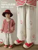 Wulibu 2026 Moda Nueva de Primavera y Otoño, Jeans Sueltos a la Moda para Niñas, Pantalones Anchos de Twill de Seda de Hielo para Niños Tendencia