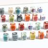 Cuentas de porcelana cuadradas retro de 8 mm, cuentas con forma cuadrada, accesorios de bricolaje, cuentas de cerámica, pulsera, material de joyería, venta al por mayor