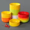 Tazón Pequeño de Melamina Vajilla Imitación Porcelana Olla Caliente Huevo al Vapor Verdura al Vapor Tazón Plano para Ensalada Fondo Plano Plástico Tazón Pequeño