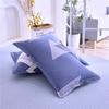 Fronha de Algodão Lavado Item Único Conjunto de Travesseiros Par de Enchimentos de Travesseiro Individual 48X74cm Uso Doméstico para Homens Adulto Estilo Moderno Simples