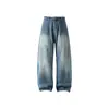 Calça Jeans Tendência Estilo Americano Nanxia para Homens, Nova Coleção de Primavera, Caimento Solto, Versátil, Perna Reta Perna Larga Calça Casual