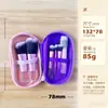 Kit de Pincéis de Maquiagem Mini com 10 Peças, Cabo Curto de Cristal, Conjunto Completo Portátil de Pincéis para Sombra e Blush, Direto da Fábrica