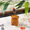 Tuja Natural Doze Signos do Zodíaco Animais Fofos em Desenho Animado Homens e Mulheres Lanyard para Celular Pingente para Bolsa Pingente Venda por Atacado
