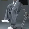 Pantalones Deportivos Casuales Sueltos de Longitud Completa para Primavera y Otoño Estilo Americano Modernos de Pierna Recta Pantalones de Pana Versátiles para Hombre Hombre