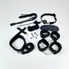Conjunto de pelúcia erótica SM para bondage, algemas, coleira, chicote, brinquedos de treinamento, produtos para adultos para casais, conjunto de espinhos