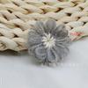 Flores de Ganchillo Hechas a Mano, Accesorios de Flores de Hilo DIY, Flores de Hilo Hechas a Mano con Ganchillo de Mohair, Aretes de Flores de Ganchillo Hechos a Mano