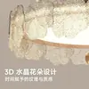 Lámpara de Techo de Flor de Cristal de Lujo Ligero Americano para Dormitorio Principal Lámpara de Araña Retro Francesa de Gama Alta para Sala de Estar Estudio Lámpara de Estilo Antiguo