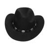 Sombreros para Hombre Transfronterizos, Sombreros Vaqueros Occidentales Europeos y Americanos, Sombreros de Jazz de Lana, Sombreros de Sol para Mujer para Exteriores, Sombreros Negros para Adultos