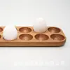 Huevera de Madera Madera Maciza Hogar Doble Fila Adornos para Huevos Rejilla para Huevos Acabado de Refrigerador Caja de Almacenamiento de Alimentos Huevera