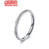 Anillo Esmerilado de Acero de Titanio para Mujer, No se Desvanece, Diseño Sencillo en Oro Rosa, Anillo de Banda Lisa de Nicho, Moderno para Apilar