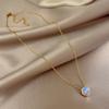 Collar sencillo de circonita azul cielo estrellado, elegante nicho, versátil, cadena de clavícula de alta calidad, nuevos accesorios de moda 2023