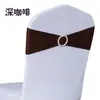 Respaldo elástico para silla de hotel, correa con lazo floral, respaldo para silla de banquete, funda para silla de boda, decoración de respaldo de silla al por mayor