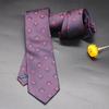 Corbata para Hombre Formal Negocios Atada a Mano 7cm Rojo Azul Marino Moderna Nueva Forma de Flor Accesorios Tienda de Trajes Boda Novio Fotografía