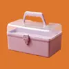 Caja de almacenamiento de pintura de papelería portátil gruesa, caja de plástico para medicamentos, caja de arte para estudiantes de primaria, caja de herramientas al por mayor