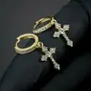 Aretes de Clúster de Cristal de Diamante Completo para Hombres, Diseño Único, Acero de Titanio, No se Desvanecen, Accesorios Versátiles Personalizados, Joyería de Estilo Minimalista para Mujeres