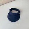Sombrero simple de estilo japonés con parte superior abierta para niños y niñas, algodón transpirable de primavera y verano, protección solar, sombrero de ala ancha para niños