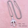 Colar Europeu e Americano de Aço Titânio Estilo Hip Hop Moda Masculina Pingente Feminino Pingente Retrô Joia de Liga de Metal Colar de Aço Inoxidável