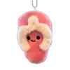 Zapatillas Lindas Que Chiflan Colgante de Muñeco de Peluche Corazón de Niña Llavero de Bolso Colgante Decorativo Chanclas Muñeco