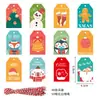 Nuevas Etiquetas Navideñas Transfronterizas, Etiquetas Pequeñas Colgantes, Decoraciones para Cajas de Regalo, Decoraciones para Árbol de Navidad, Colgantes Pequeños, Decoraciones para Regalos de Navidad