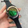 Sanda Nuevo podómetro calorías hombres impermeable digital luz verde reloj deportivo moda multi-funcional reloj electrónico