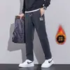 Pantalones de pana para hombre, versátiles, forrados de polar, para invierno, transfronterizos, sencillos, elegantes, holgados, cómodos y casuales