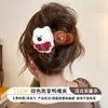 2026 Novo Elegante Presilha de Garra Grande Pelúcia Retro Presilha de Cabelo para Nuca Flor Bico de Pato Presilha de Cabelo para Mulheres
