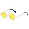 Nuevas Gafas de Sol Redondas Retro Transfronterizas Europeas y Americanas Gafas de Sol Metálicas Marinas Gafas de Moda Personalizadas para Disparos Callejeros de Mujer Tendencia
