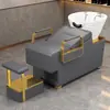 Cama de Lavar Cabelo para Salão, Cama de Lavagem Simples Semi-Reclinável para Salões de Beleza, Venda Direta do Fabricante, Cama de Salão de Beleza Moderna