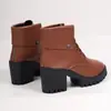 Botas ankle boots estilosas e confortáveis de bico redondo com cadarço, nova coleção primavera/outono 2026, botas estilo Martin versáteis de salto grosso de tamanho grande para venda transfronteiriça