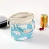 Bolsa de almuerzo de algodón y lino, lonchera grande con bolsa de arroz, bolsa aislante para estudiantes, bolsa de hielo portátil, lonchera