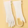 Luvas de Lavar Louça Mágicas Super Duráveis Silicone Escova Macia Luvas Domésticas Cozinha Doméstica Luvas de Borracha à Prova d'Água com Escova