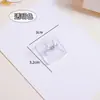 Clipe Quadrado Pequeno de Plástico Acrílico Transparente Ins para Materiais de Estudo, Folhas de Teste, Documentos de Escritório e Clipes de Diário