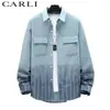 Camisa con Degradado de Estilo Americano Nueva para Otoño 2026 para Hombre, Chaqueta Casual Holgada de Moda, Camisa Versátil y Elegante