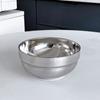 Tigela de Aço Inoxidável 304 Camada Dupla Anti-Escaldante Tigela Platina Tigela Lily Bright Espessada Cantina Escolar Tigela de Arroz de Aço Inoxidável