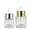 Frasco gotero de vidrio de fondo grueso de 15 ml, frasco de esencia blanqueadora facial, frasco de solución madre para el cuidado de la piel antiarrugas de 30 ml y 40 ml.