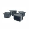 Cubierta de tubo cuadrado de 20*20, cubierta redonda de goma de PVC, cubierta de goma suave, cubierta protectora silenciosa para pies redondos de mesa y silla.